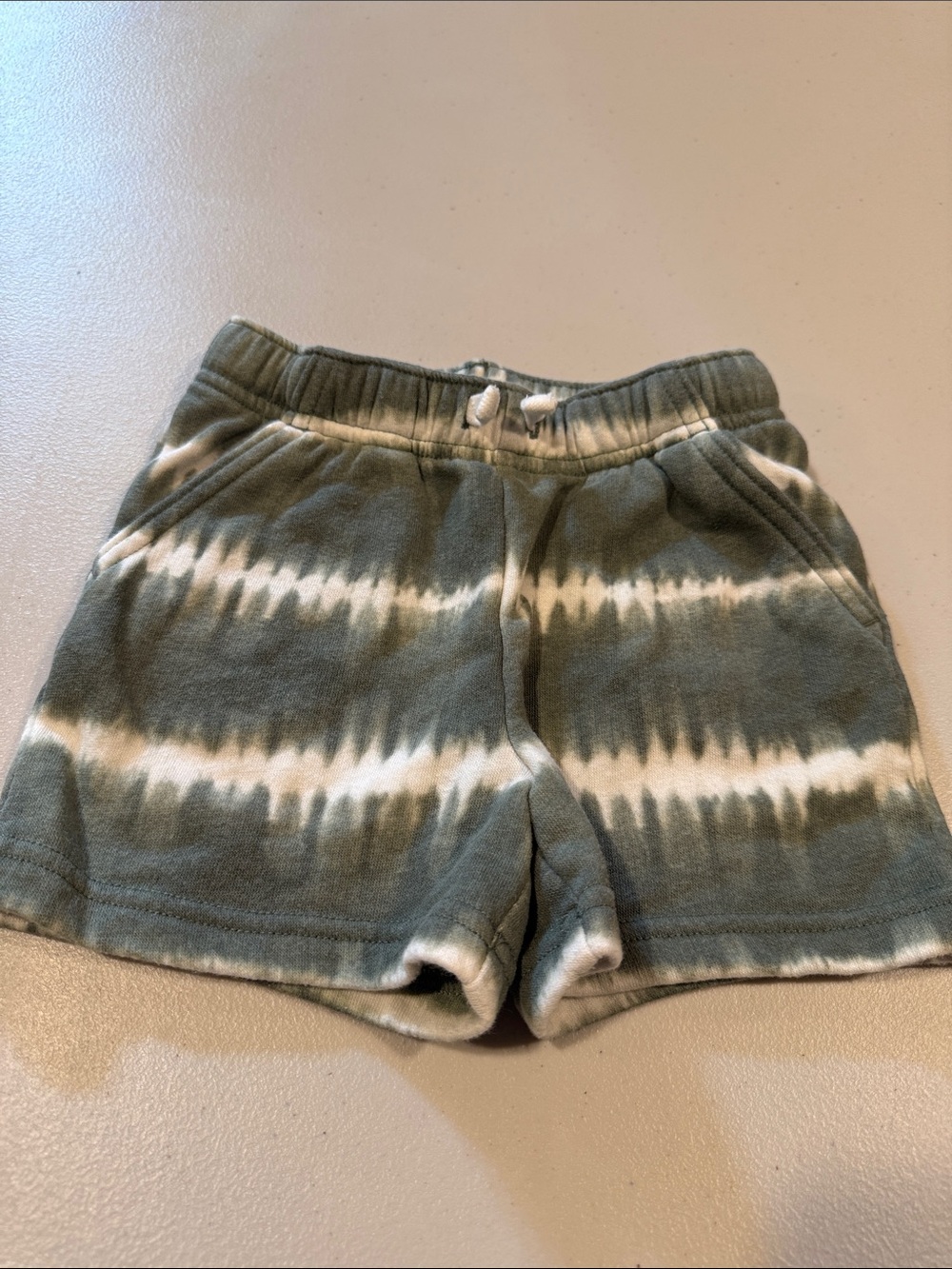 jumping beans Green and White Tie-Dye Drawstring Shorts